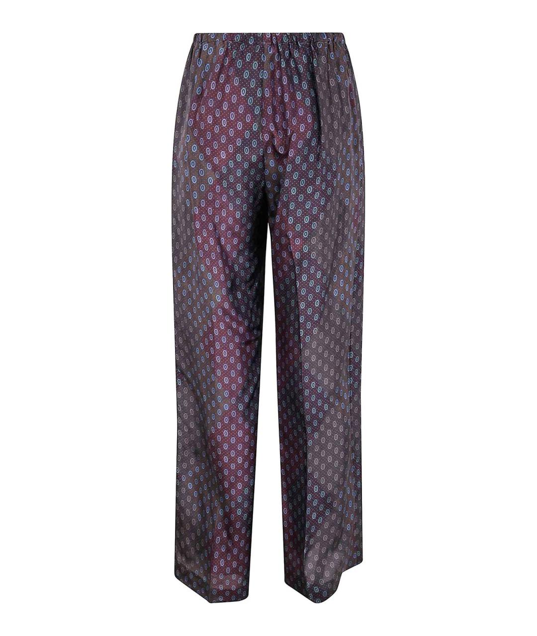 DRIES VAN NOTEN Мульти шелковые прямые брюки, фото 2