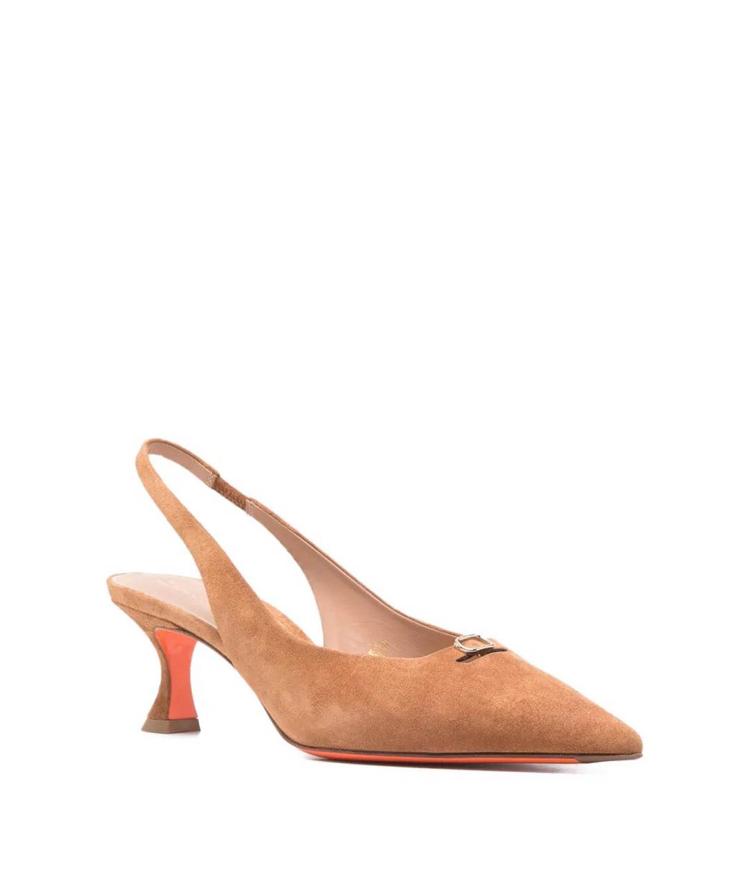 SANTONI Коричневые кожаные туфли, фото 4