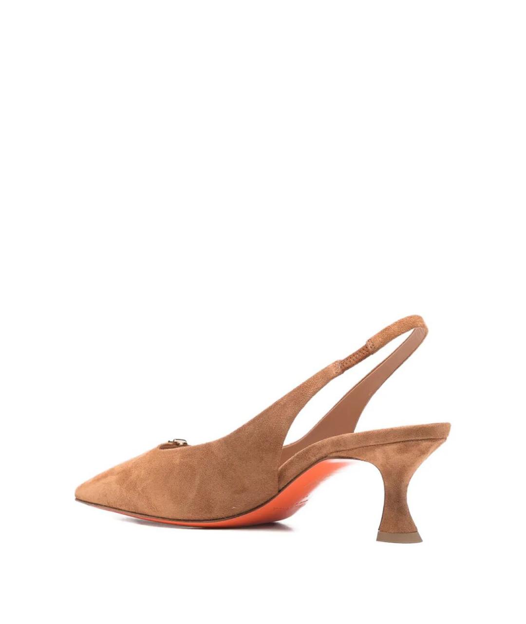 SANTONI Коричневые кожаные туфли, фото 3
