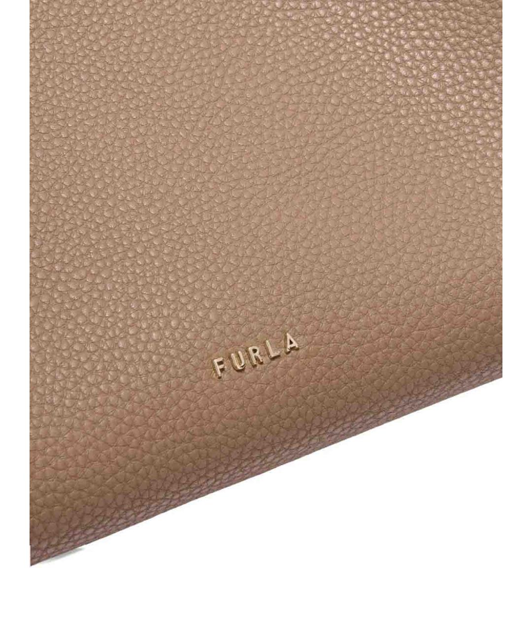 FURLA Коричневая кожаная сумка тоут, фото 2