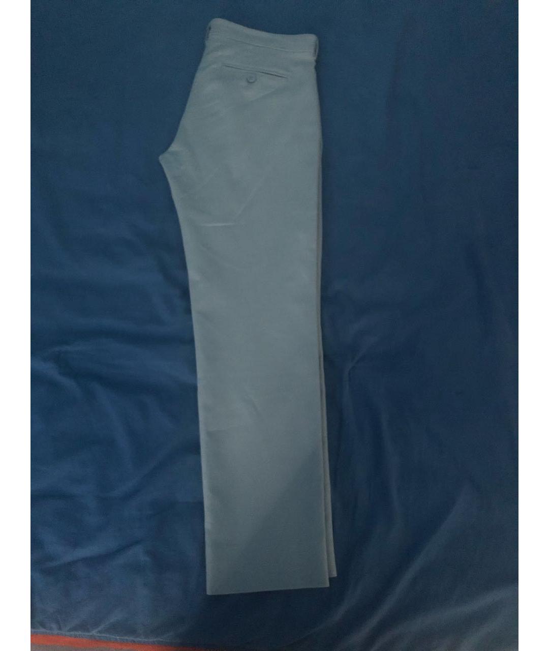 'S MAX MARA Голубые хлопковые брюки узкие, фото 2
