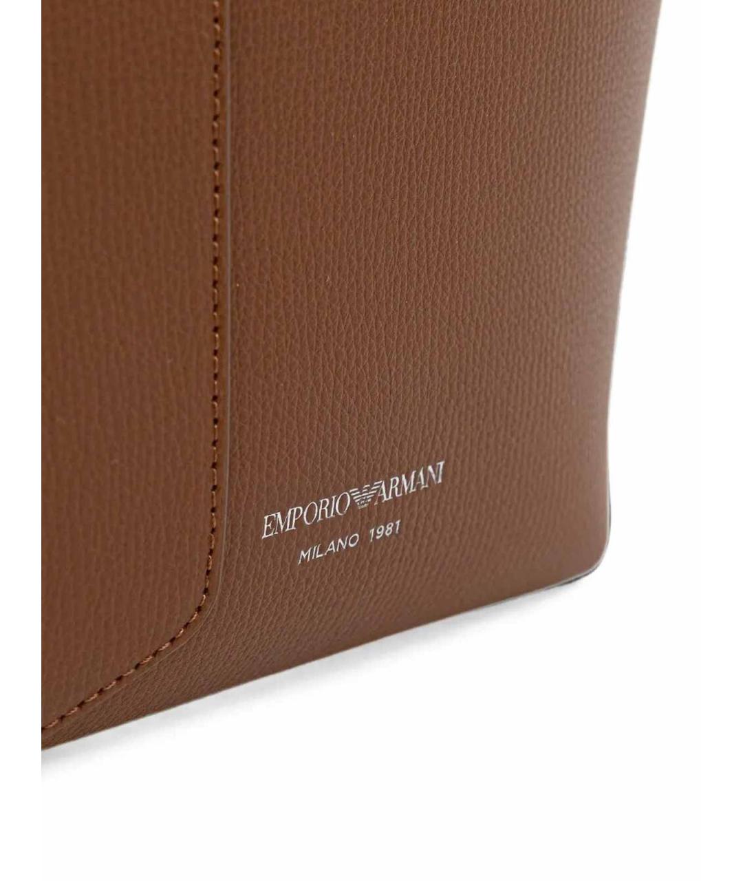 EMPORIO ARMANI Коричневая сумка тоут, фото 4