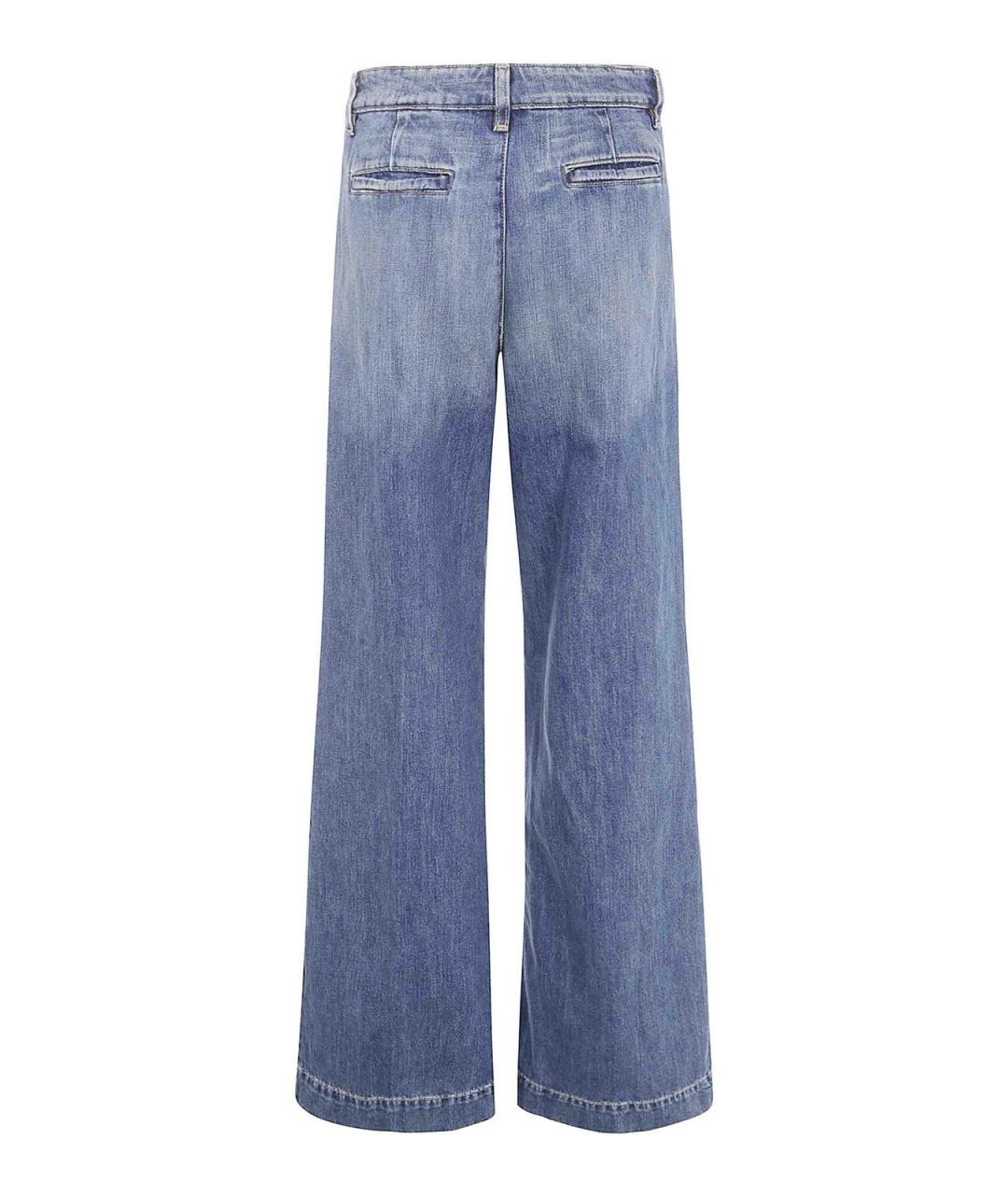 RALPH LAUREN Синие хлопковые прямые джинсы, фото 2
