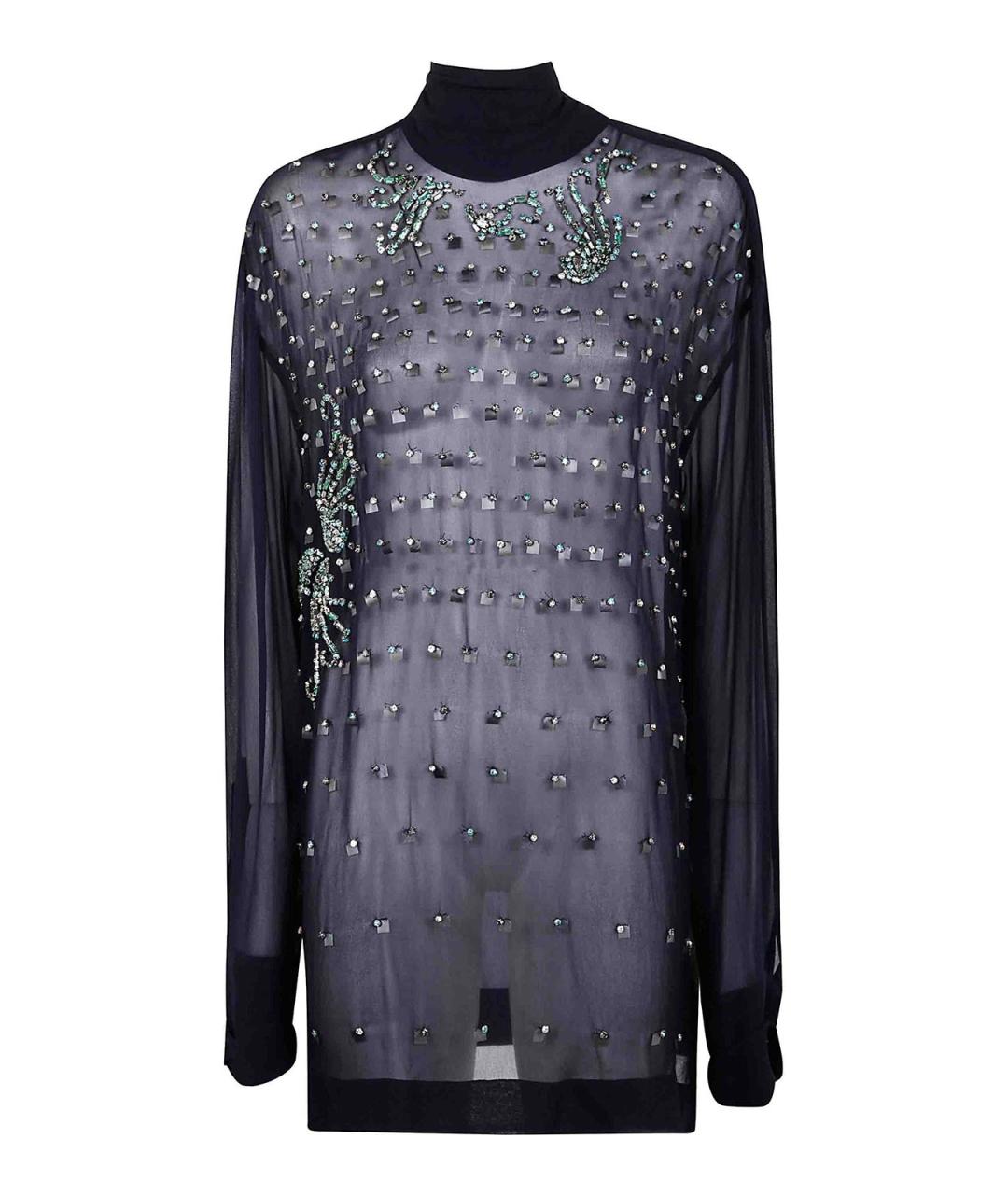 DRIES VAN NOTEN Синяя вискозная блузы, фото 1
