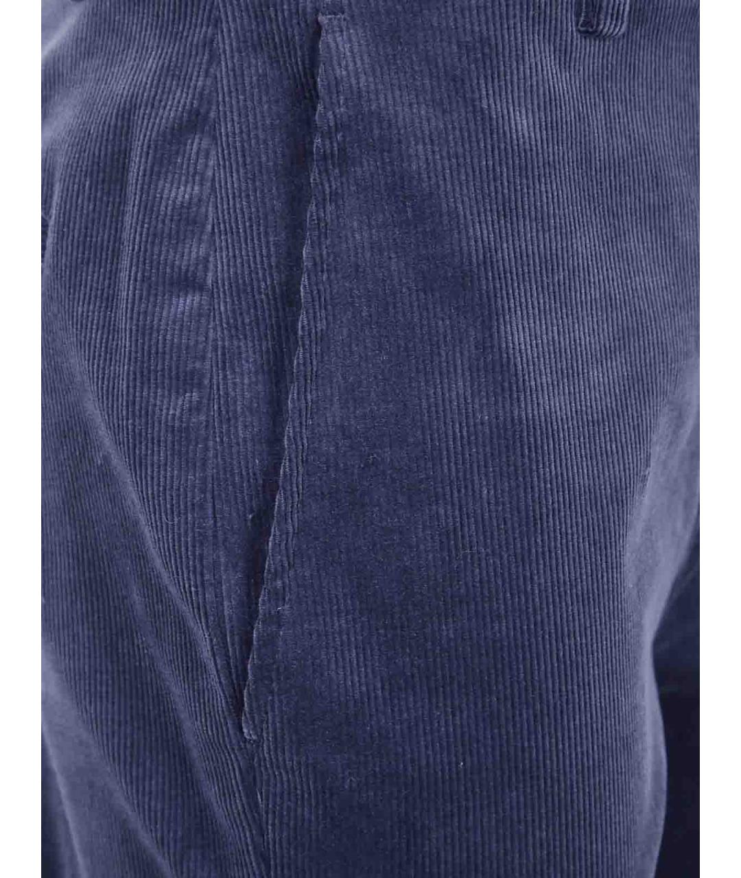 RALPH LAUREN Синие полиэстеровые брюки широкие, фото 3
