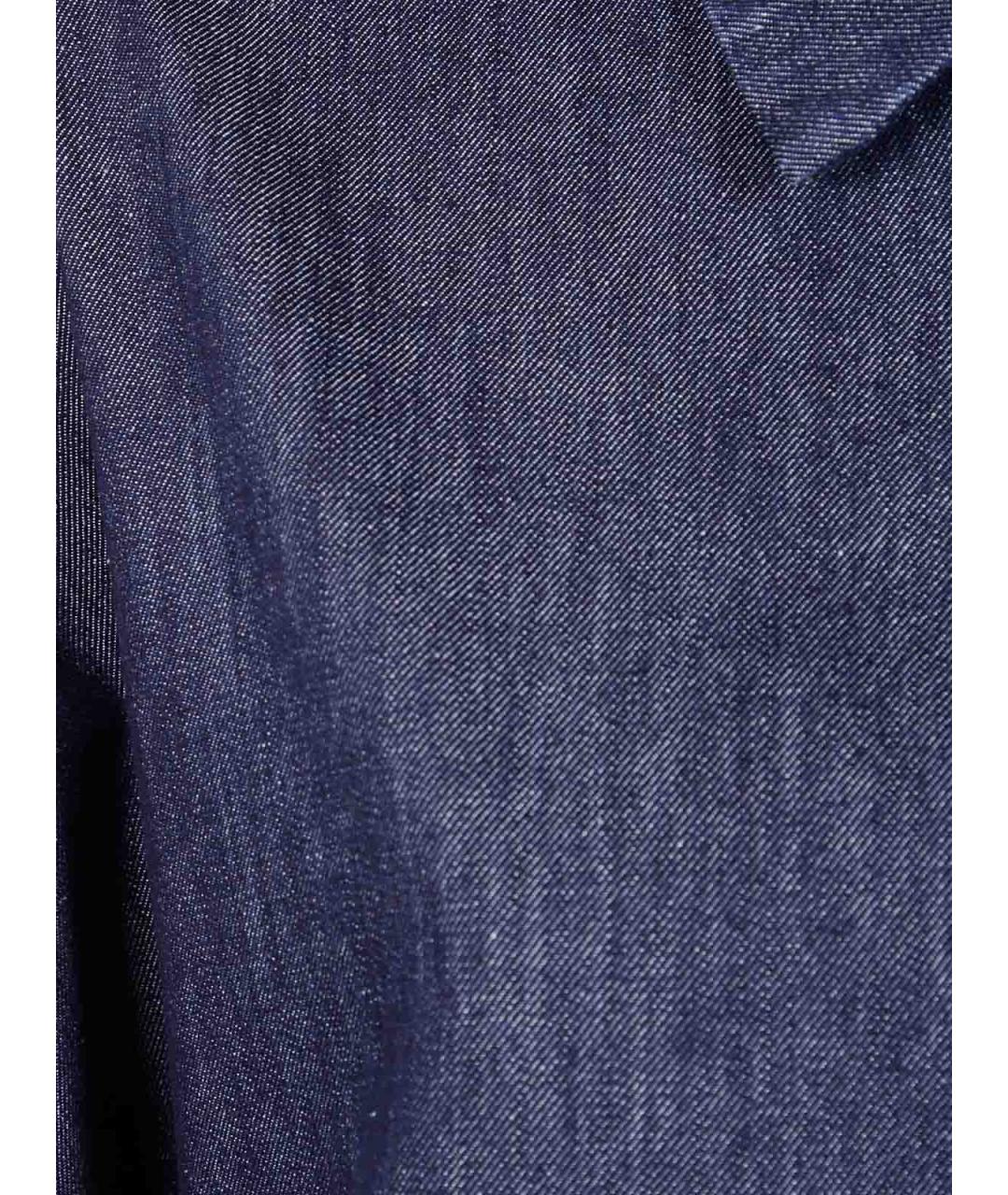 DRIES VAN NOTEN Синяя хлопковая рубашка, фото 3