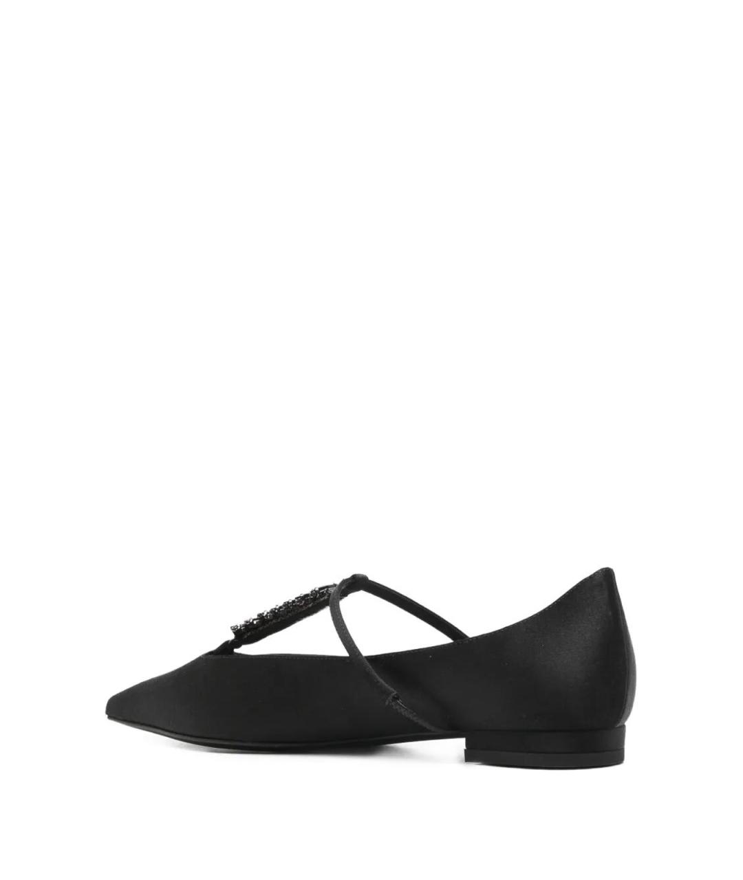 EMPORIO ARMANI Черные текстильные балетки, фото 4