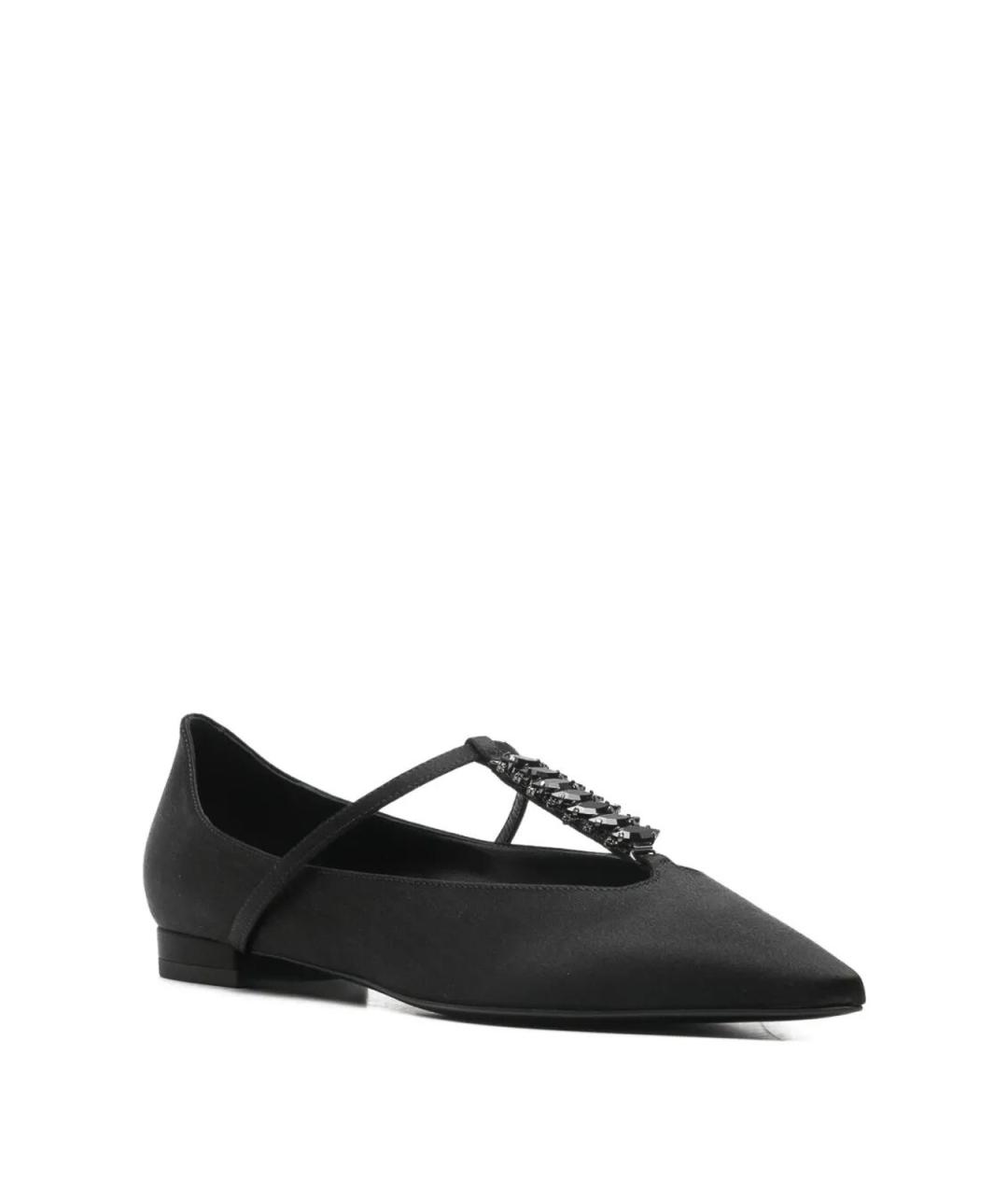 EMPORIO ARMANI Черные текстильные балетки, фото 3