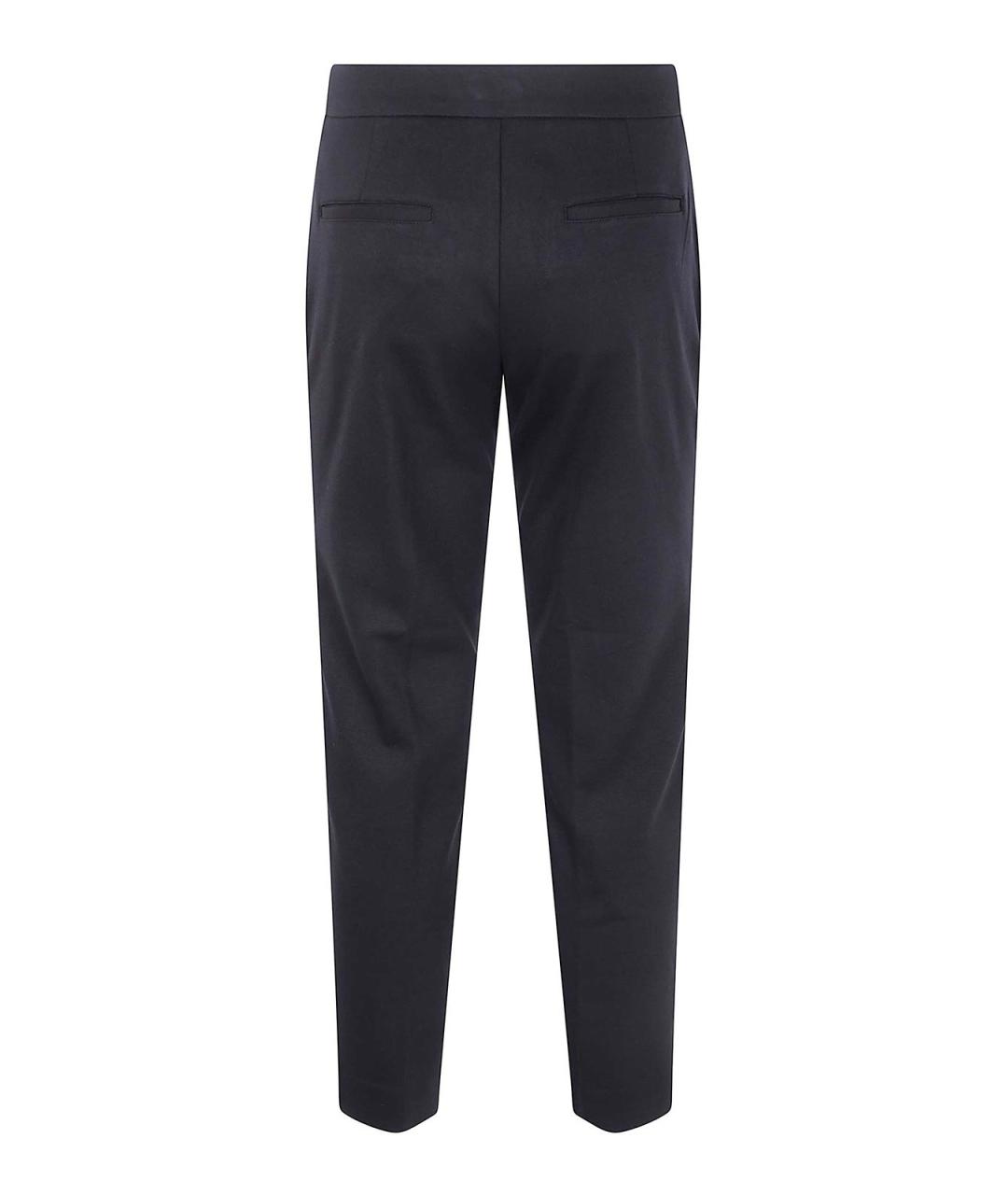 RALPH LAUREN Черные вискозные прямые брюки, фото 2