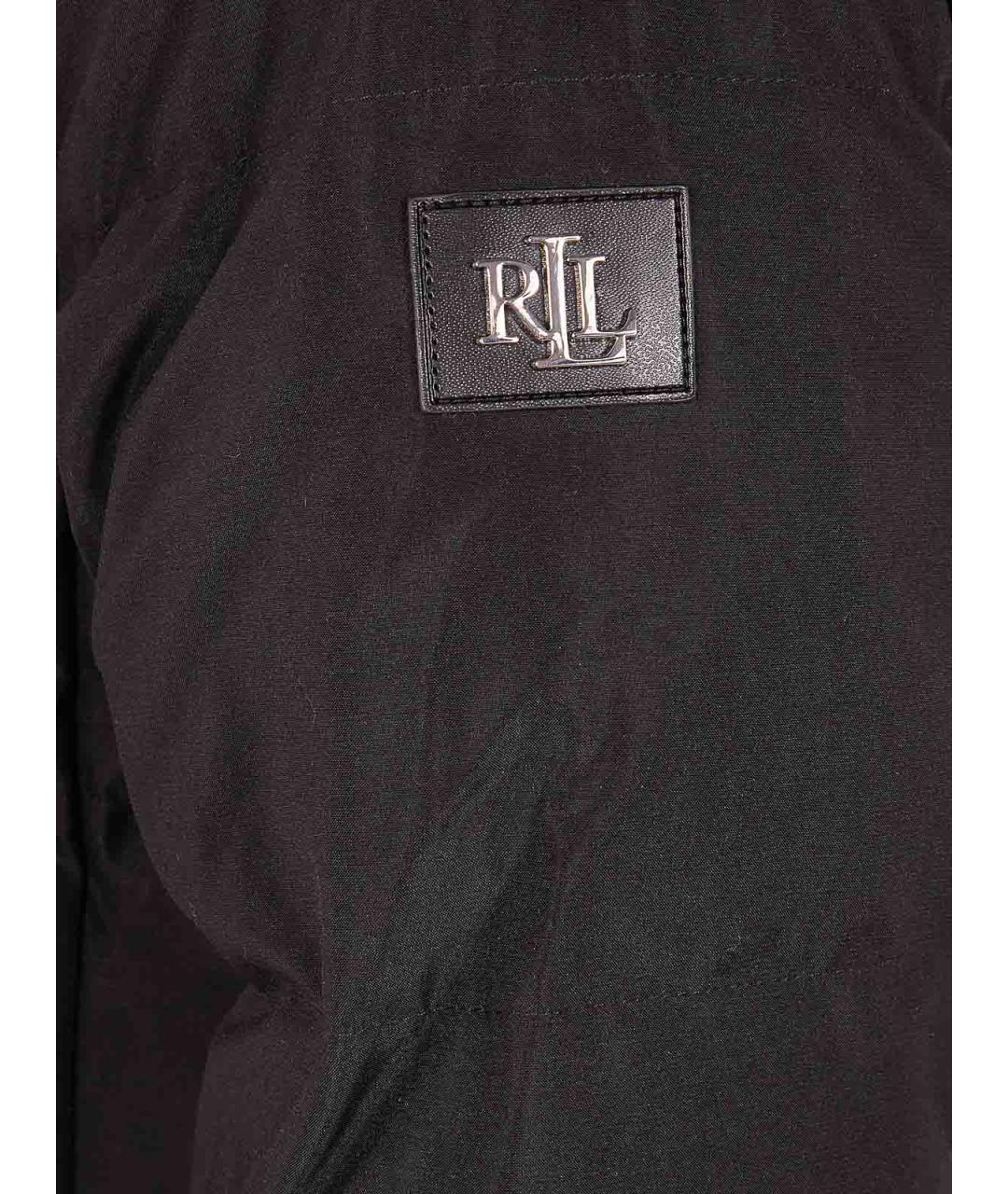 RALPH LAUREN Черный полиэстеровый пуховик, фото 3