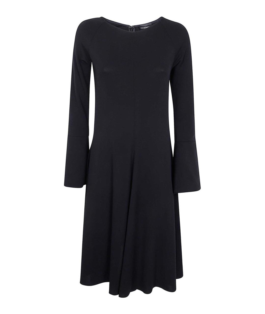 EMPORIO ARMANI Черное вискозное платье, фото 1