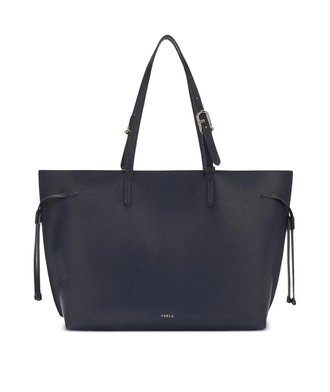 FURLA Синяя кожаная сумка тоут, фото 1