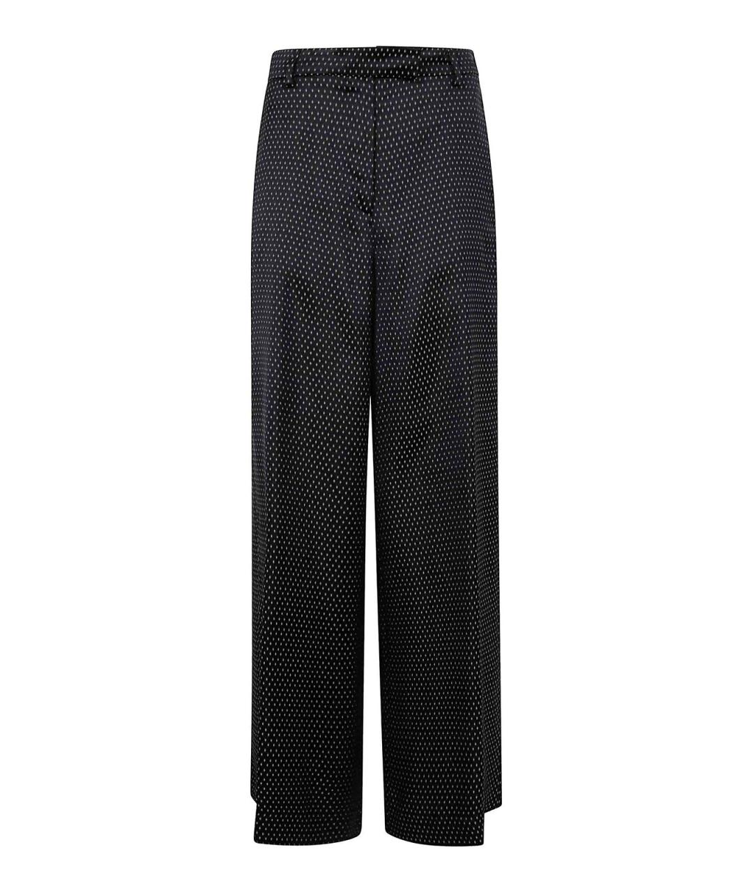 DRIES VAN NOTEN Черные вискозные брюки широкие, фото 1