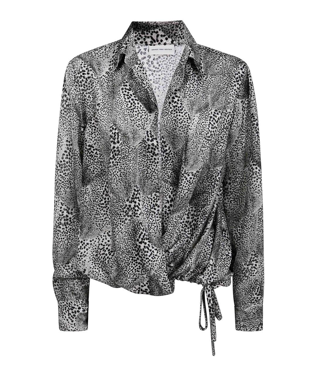 DRIES VAN NOTEN Черная хлопковая рубашка, фото 1