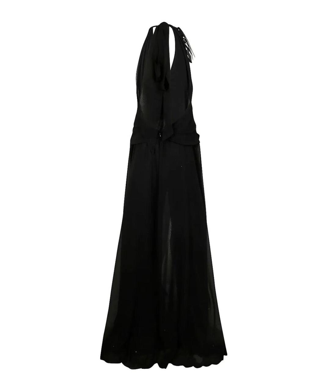 BLUMARINE Черное полиэстеровое коктейльное платье, фото 3