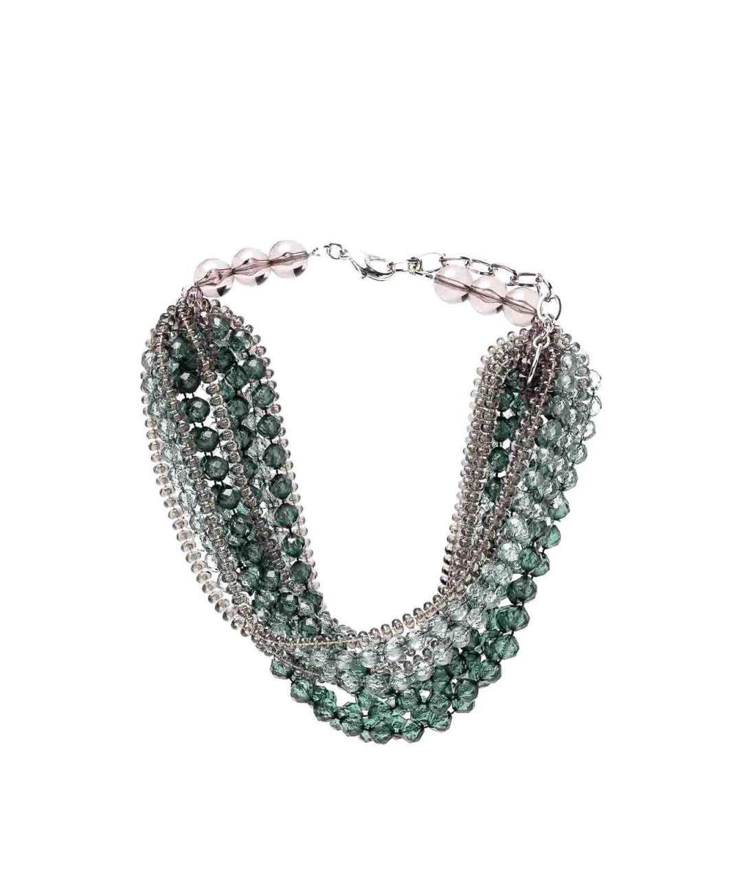 EMPORIO ARMANI Зеленое стеклянное колье, фото 1