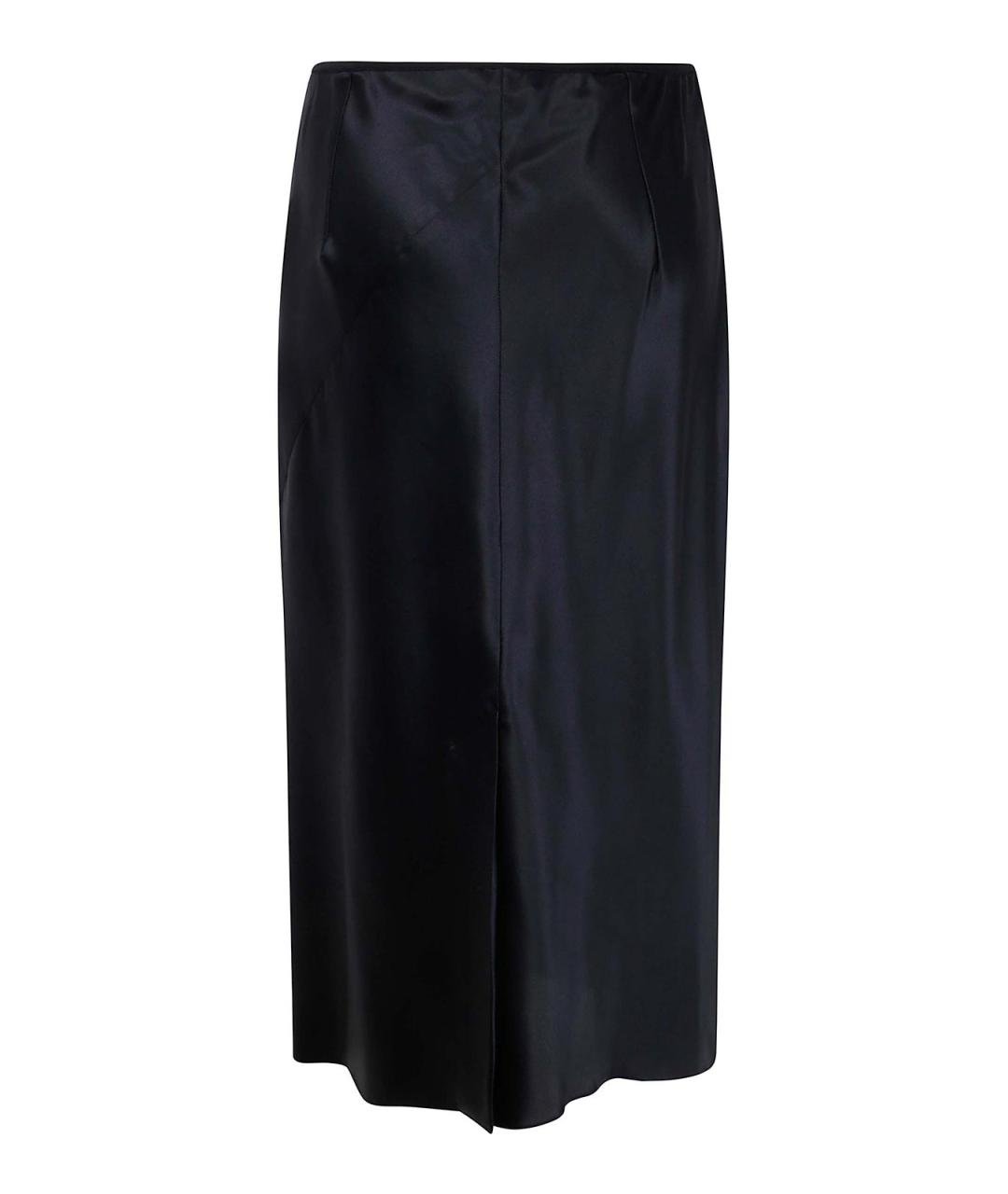 DRIES VAN NOTEN Черная шелковая юбка макси, фото 2