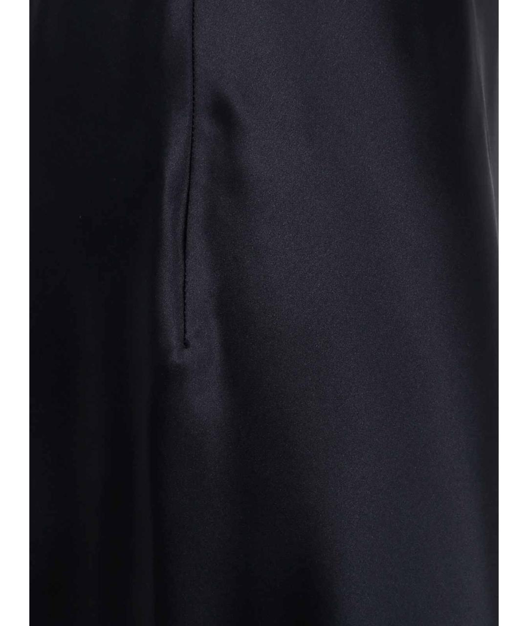 DRIES VAN NOTEN Черная шелковая юбка макси, фото 3