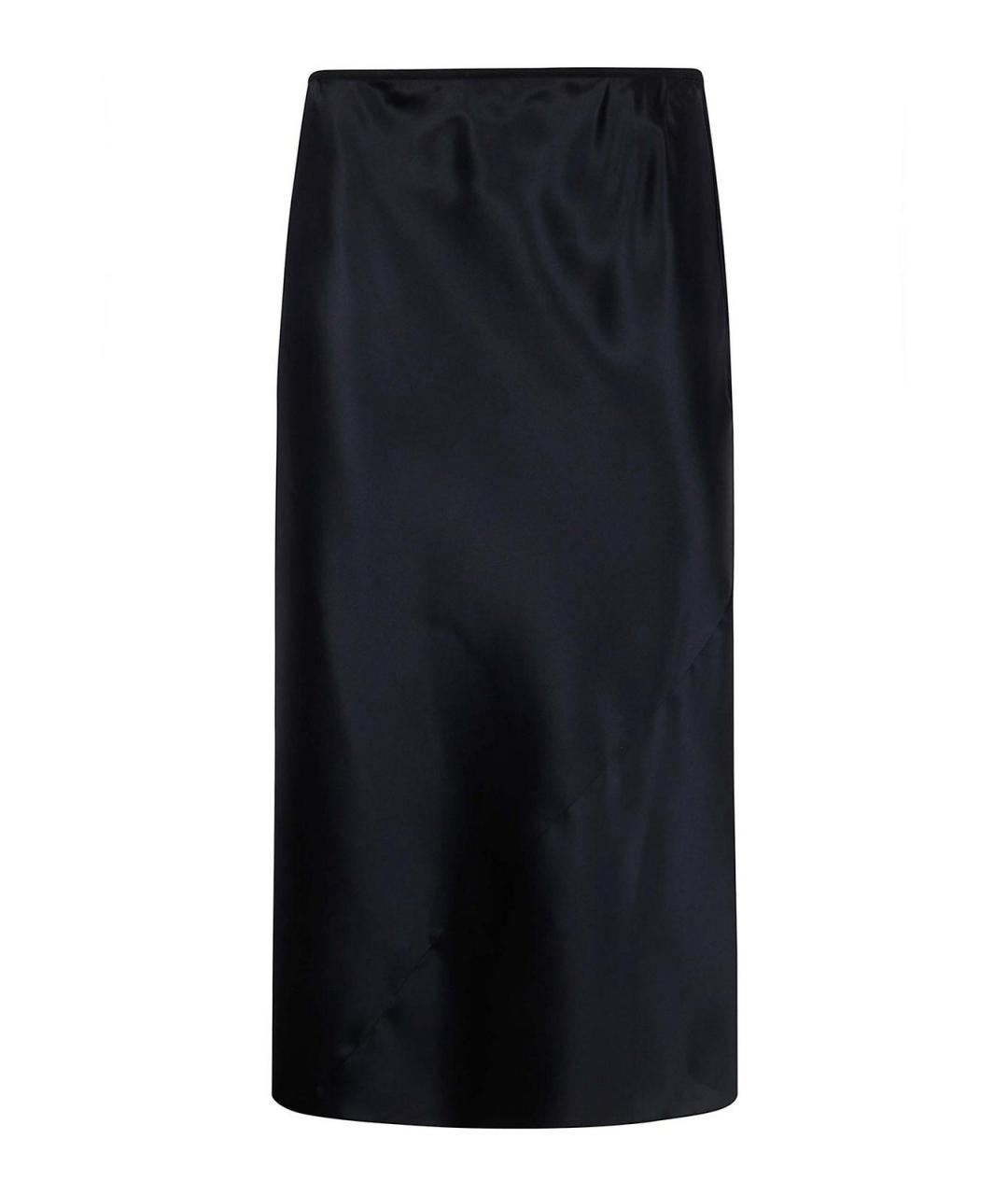DRIES VAN NOTEN Черная шелковая юбка макси, фото 1