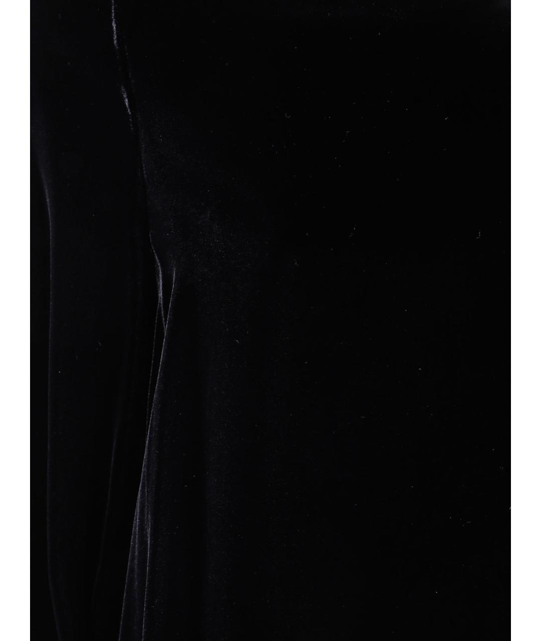 EMPORIO ARMANI Черное бархатное повседневное платье, фото 3