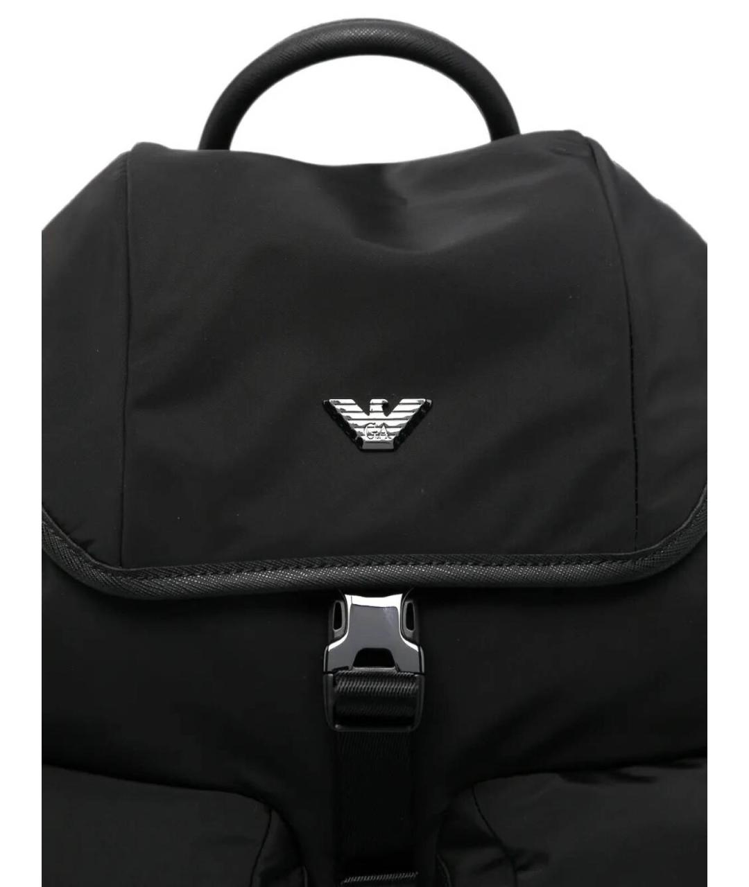 EMPORIO ARMANI Черный синтетический рюкзак, фото 2