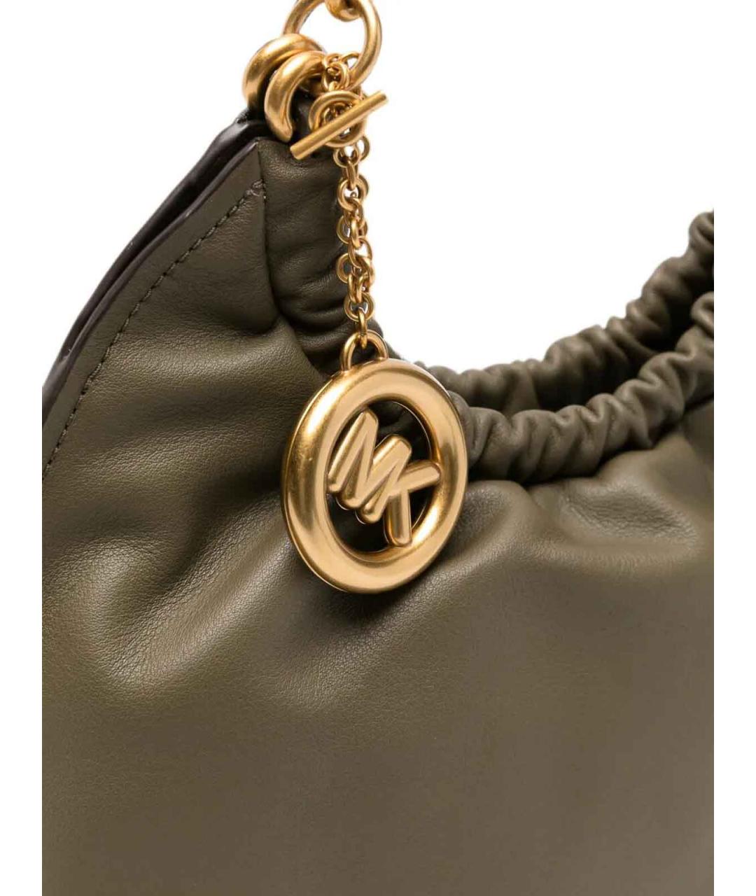 MICHAEL KORS Зеленая кожаная сумка через плечо, фото 2