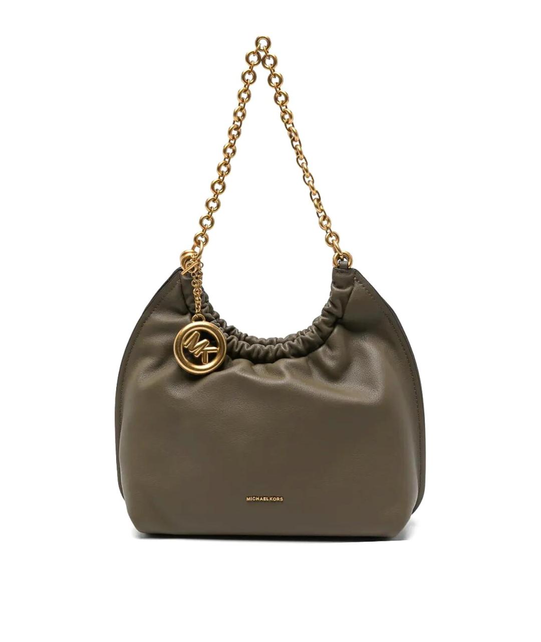 MICHAEL KORS Зеленая кожаная сумка через плечо, фото 1