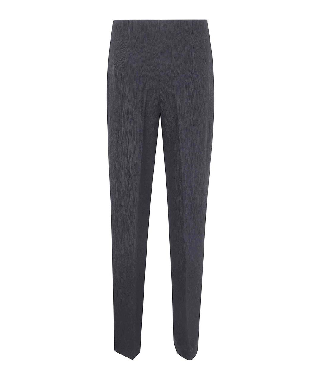 EMPORIO ARMANI Черные вискозные прямые брюки, фото 2