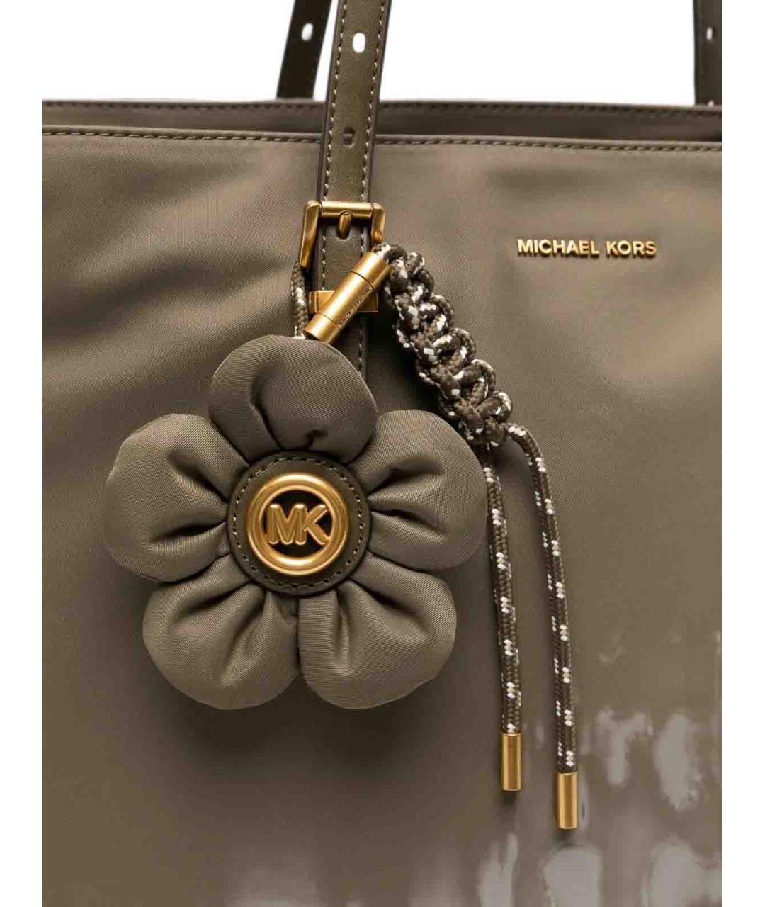 MICHAEL KORS Зеленая кожаная сумка тоут, фото 2
