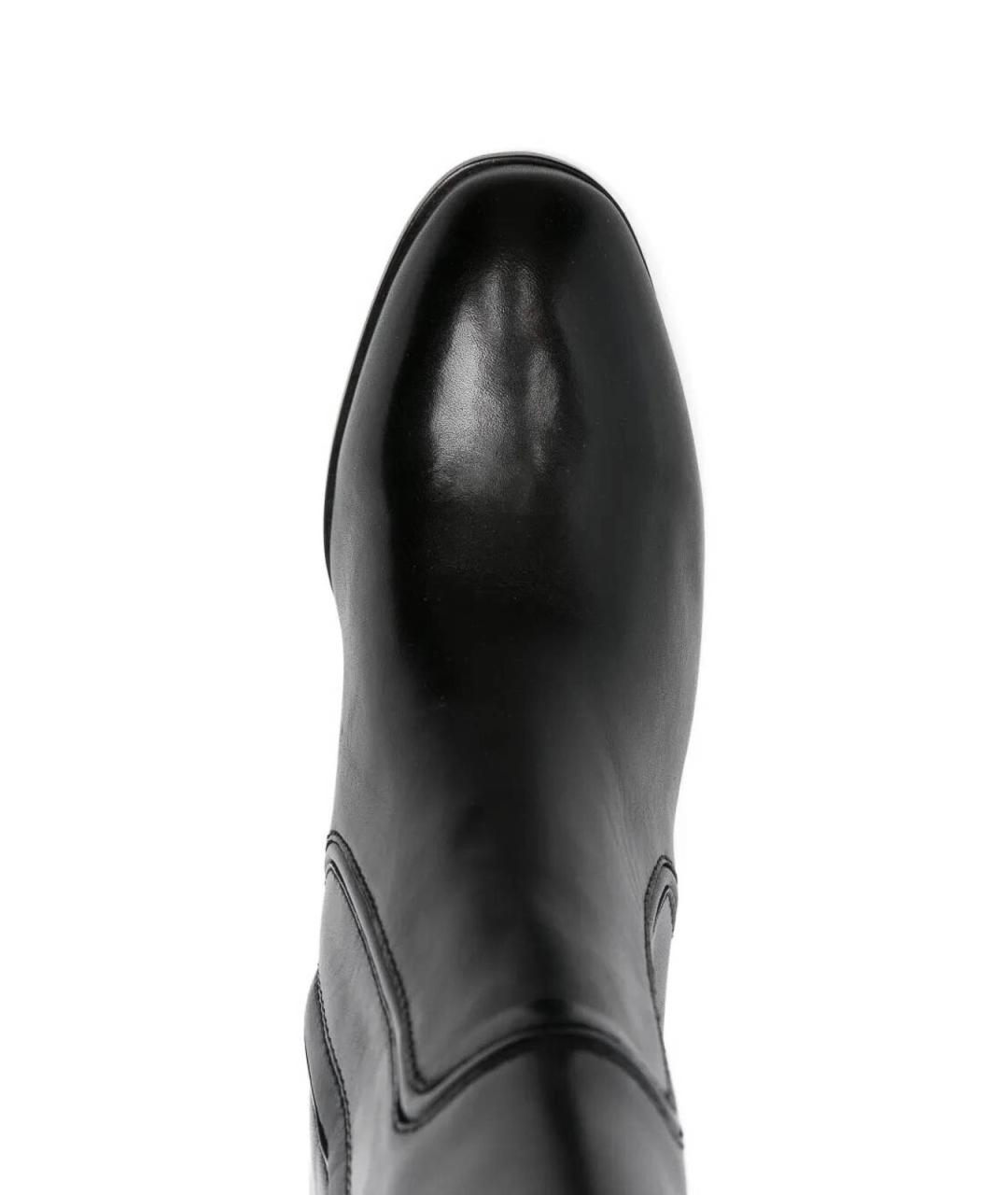 RALPH LAUREN Черные кожаные сапоги, фото 2