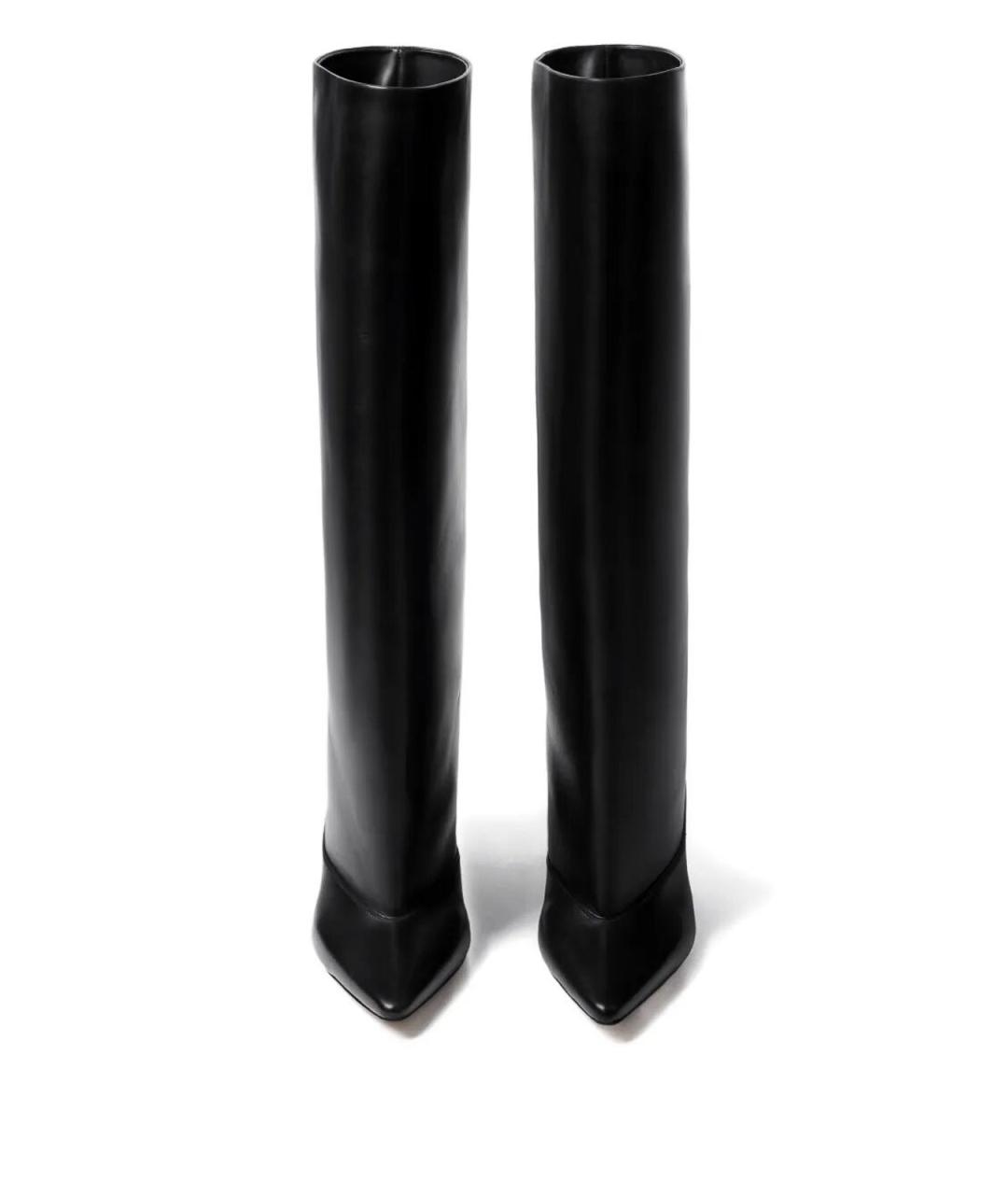 JACQUEMUS Черные кожаные сапоги, фото 4