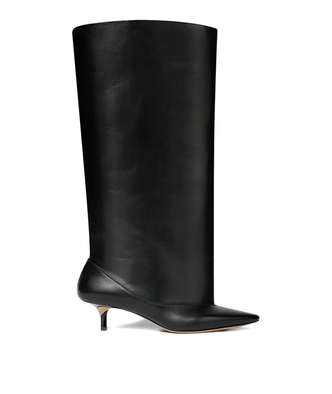JACQUEMUS Черные кожаные сапоги, фото 1