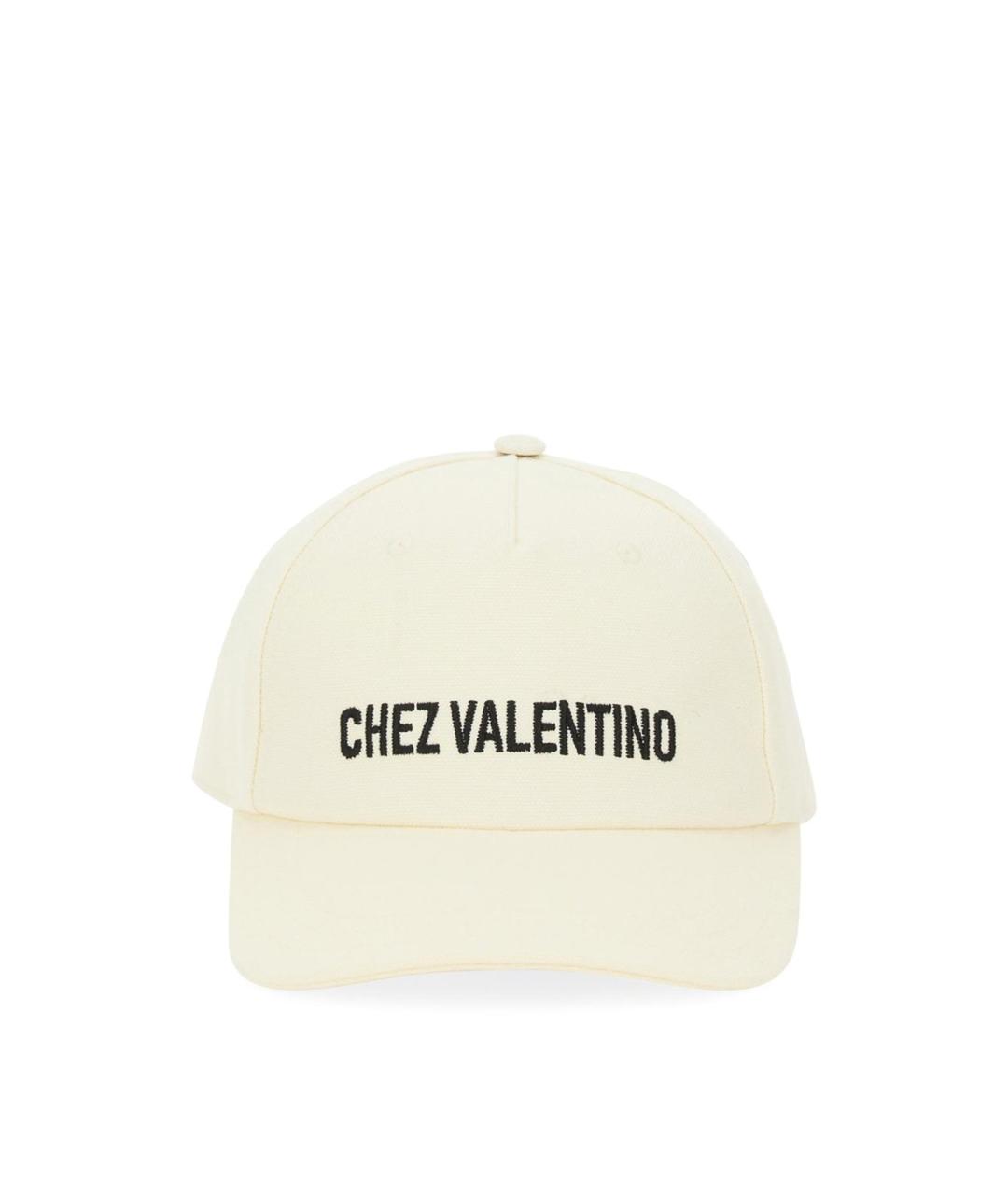 VALENTINO Белая хлопковая кепка, фото 1
