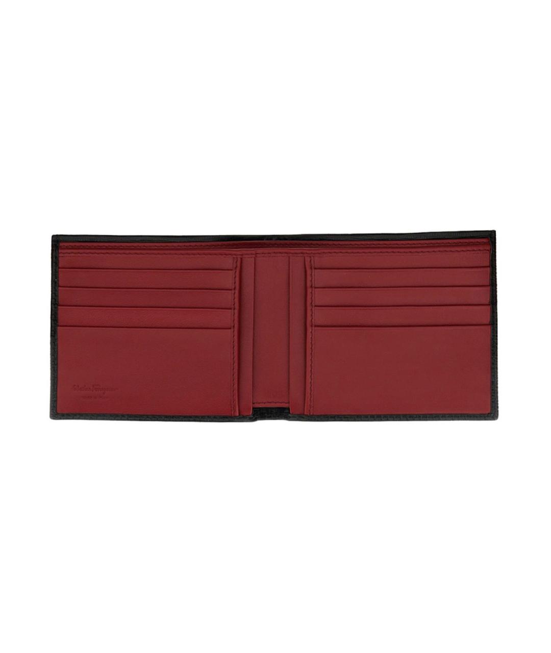 FERRAGAMO Черный кожаный кошелек, фото 2