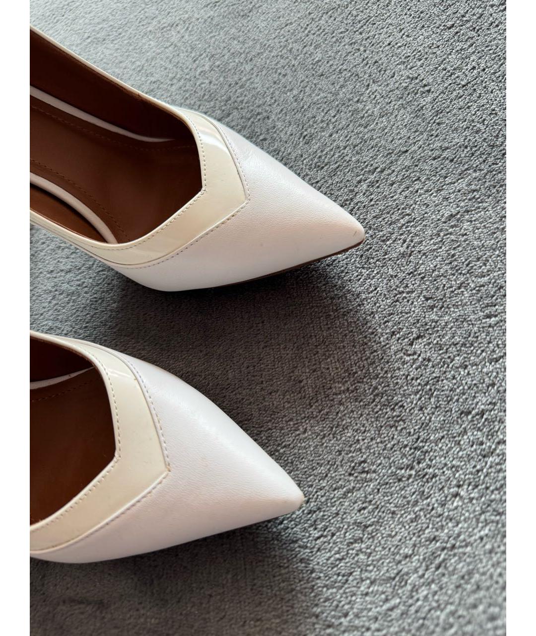 MALONE SOULIERS Белые кожаные туфли, фото 2