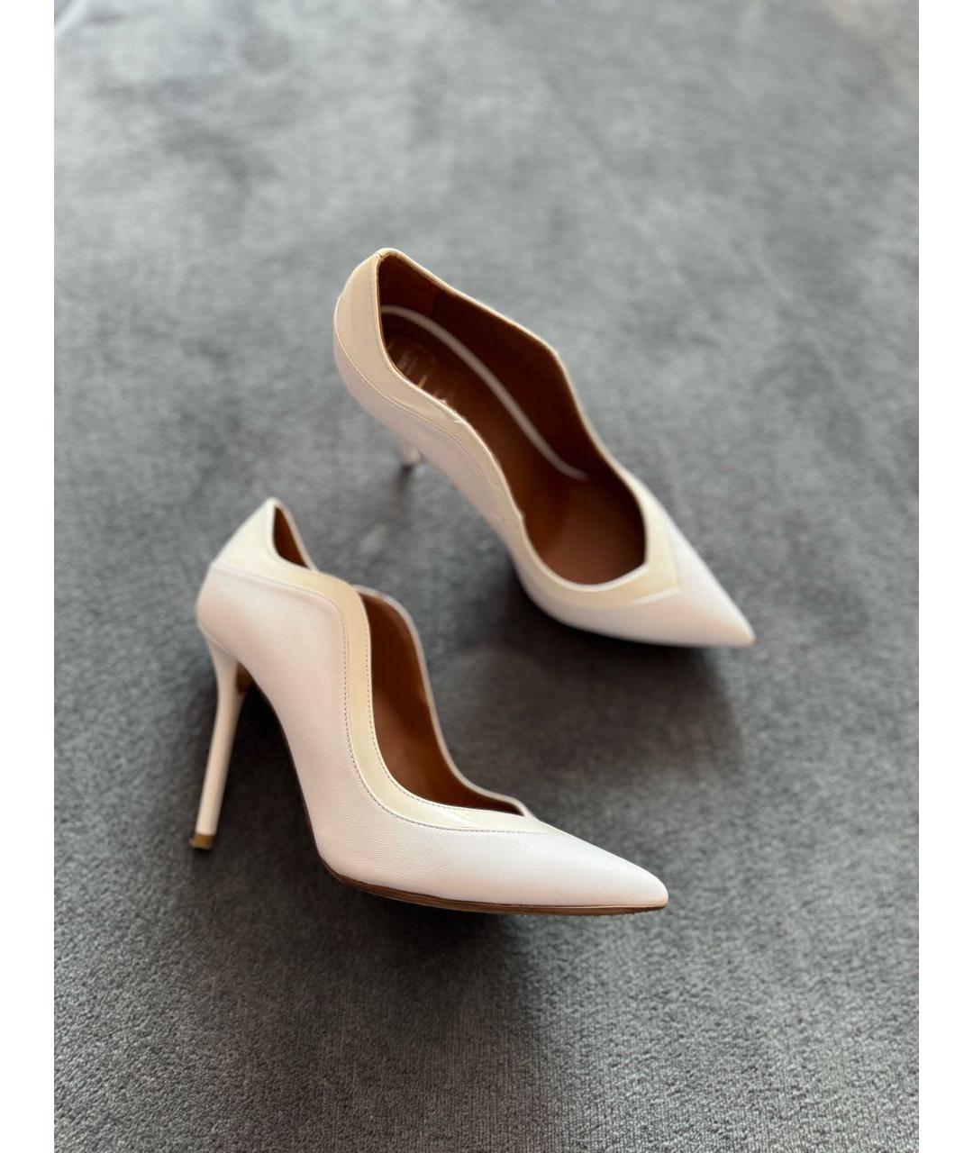 MALONE SOULIERS Белые кожаные туфли, фото 3