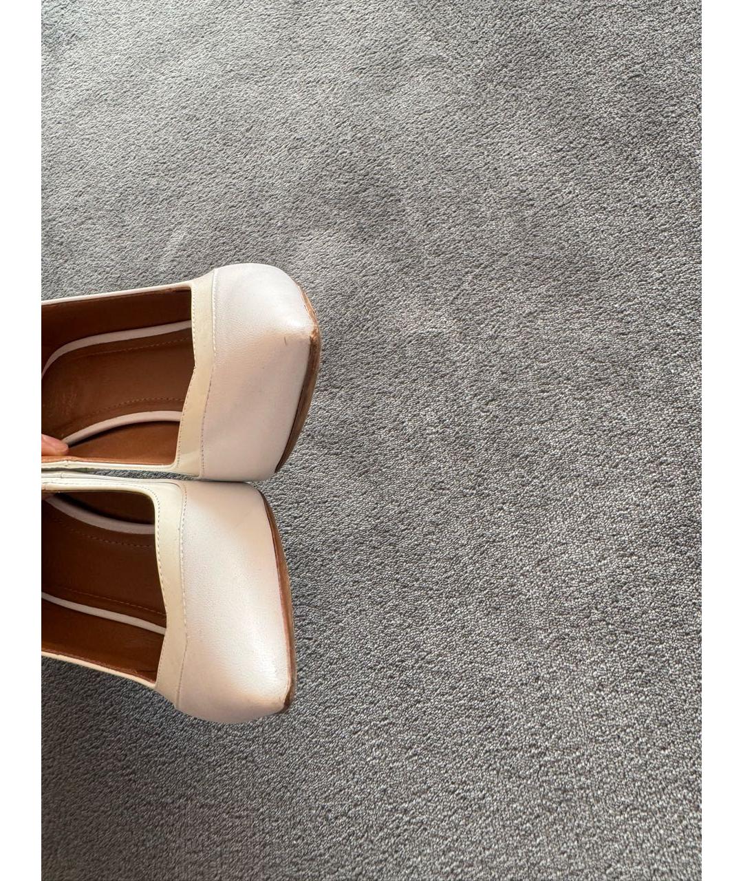 MALONE SOULIERS Белые кожаные туфли, фото 5