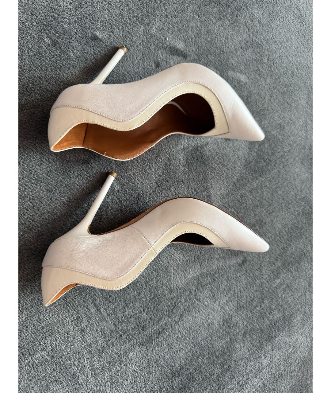 MALONE SOULIERS Белые кожаные туфли, фото 6