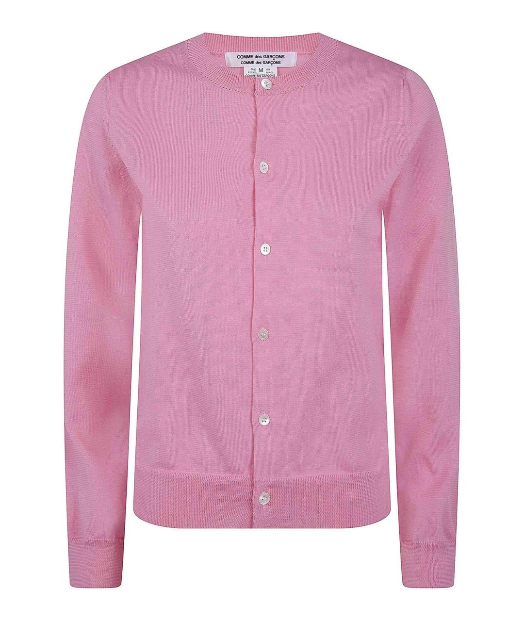 COMME DES GARÇONS Розовый полиэстеровый кардиган, фото 1