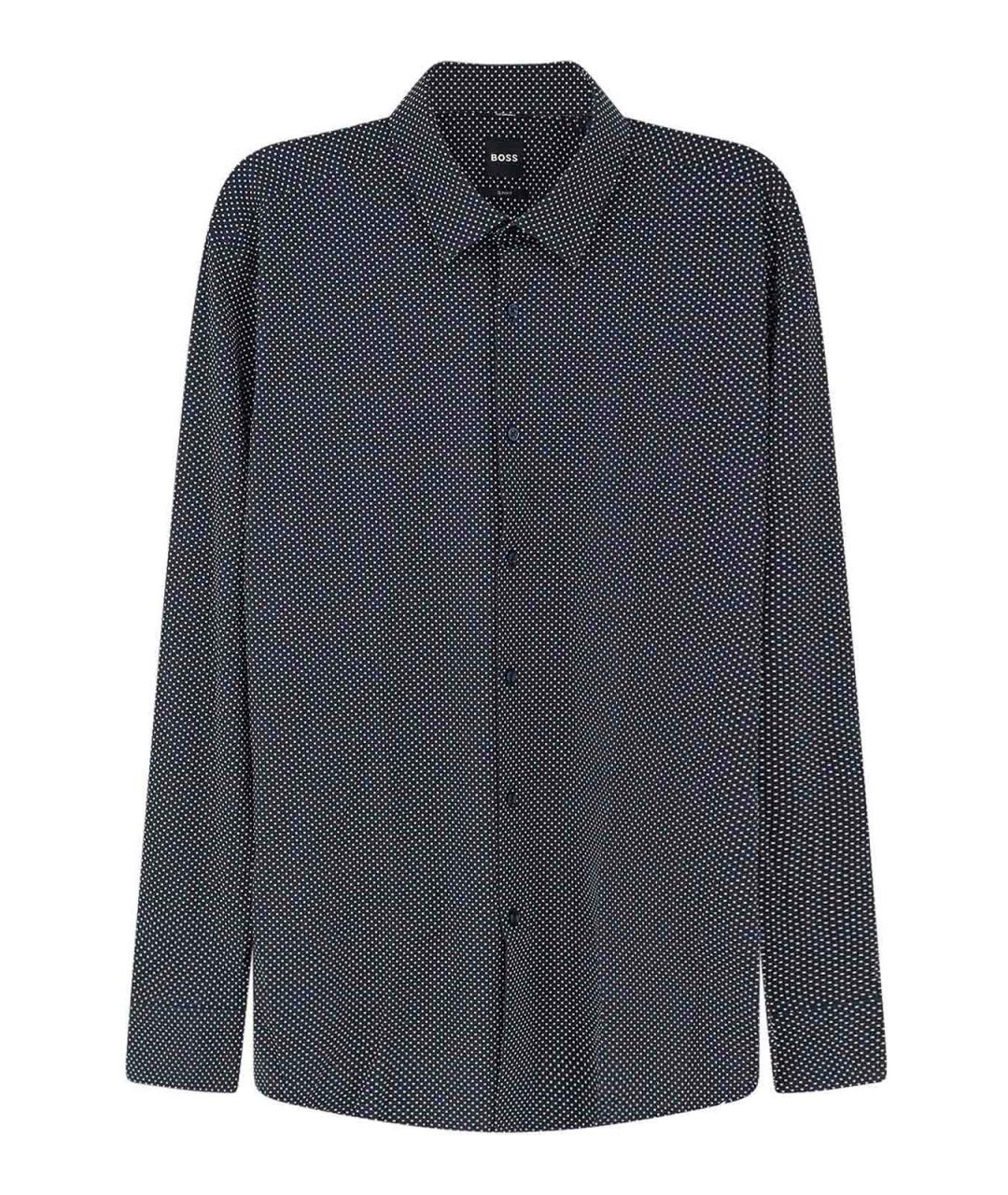 HUGO BOSS Синяя хлопковая кэжуал рубашка, фото 1
