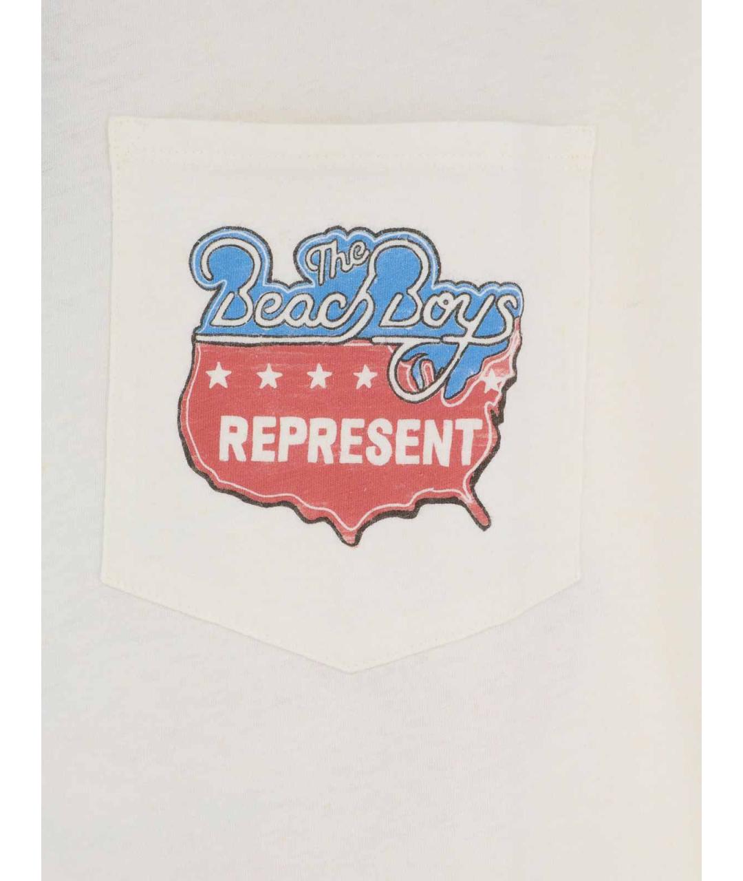 REPRESENT Белая хлопковая футболка, фото 3
