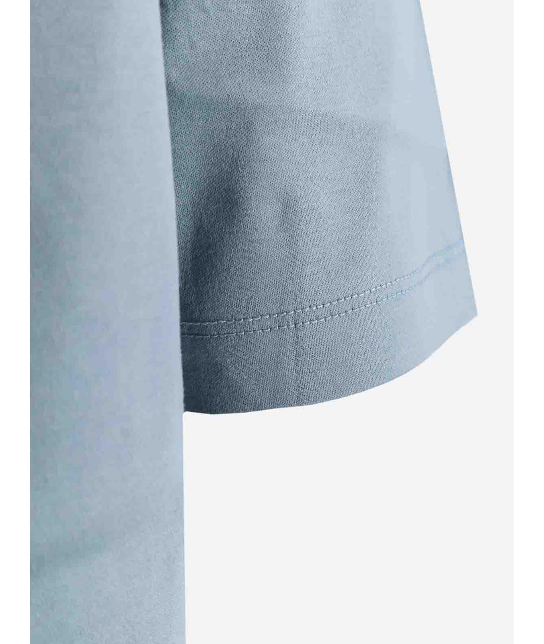 HUGO BOSS Голубая хлопковая футболка, фото 3