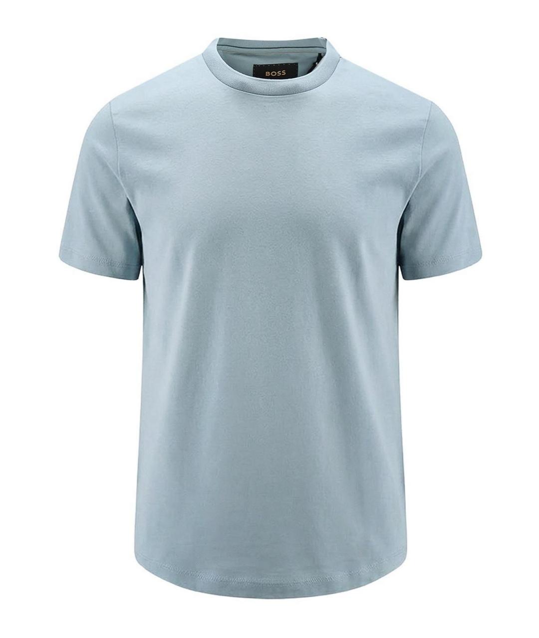 HUGO BOSS Голубая хлопковая футболка, фото 1