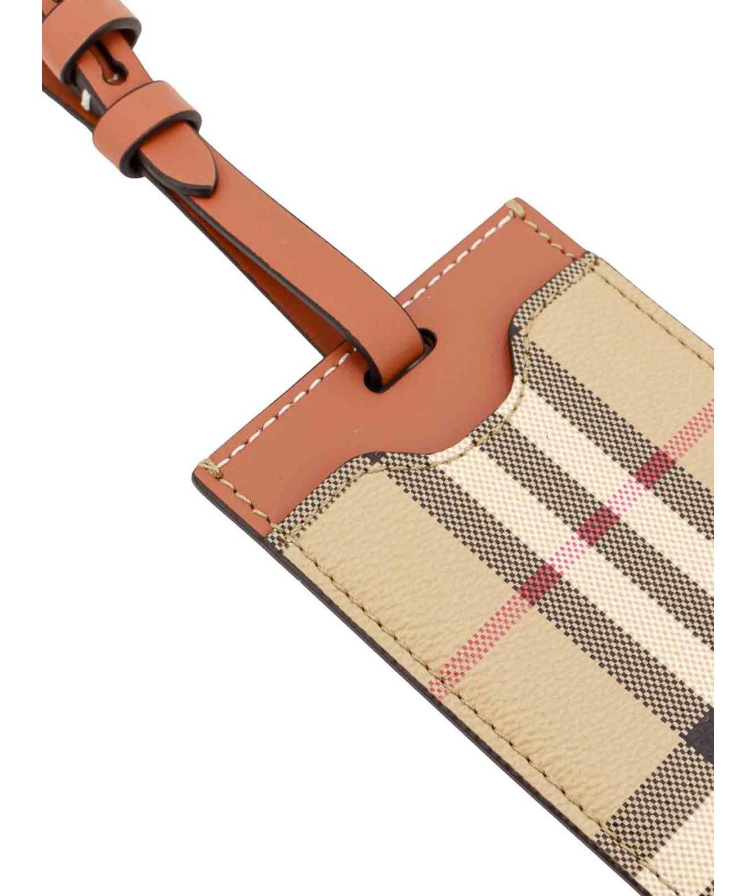 BURBERRY Бежевый полиуретановый кардхолдер, фото 3