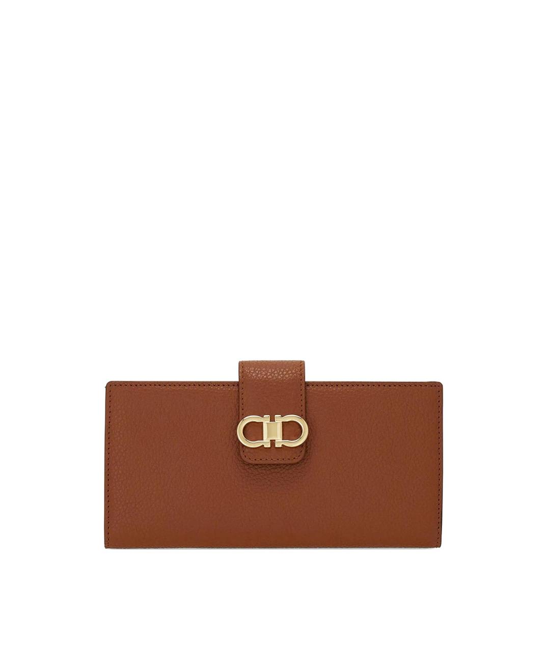 FERRAGAMO Коричневый кожаный кошелек, фото 1