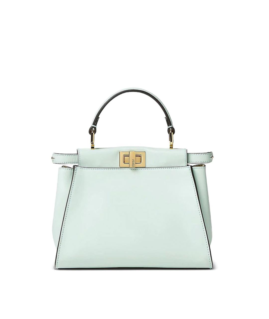 FENDI Зеленая кожаная сумка тоут, фото 1