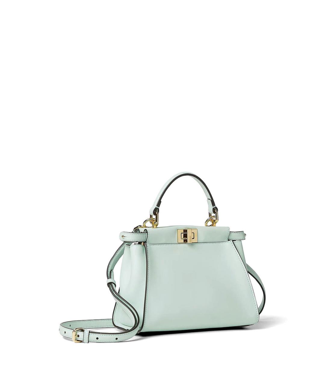 FENDI Зеленая кожаная сумка тоут, фото 2