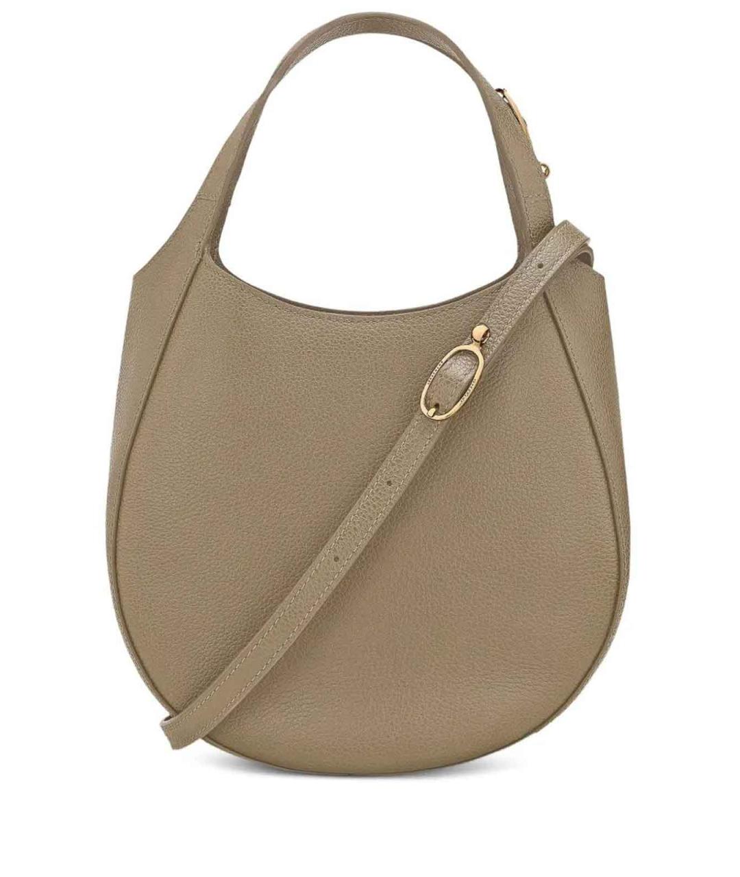 LONGCHAMP Зеленая кожаная сумка через плечо, фото 2