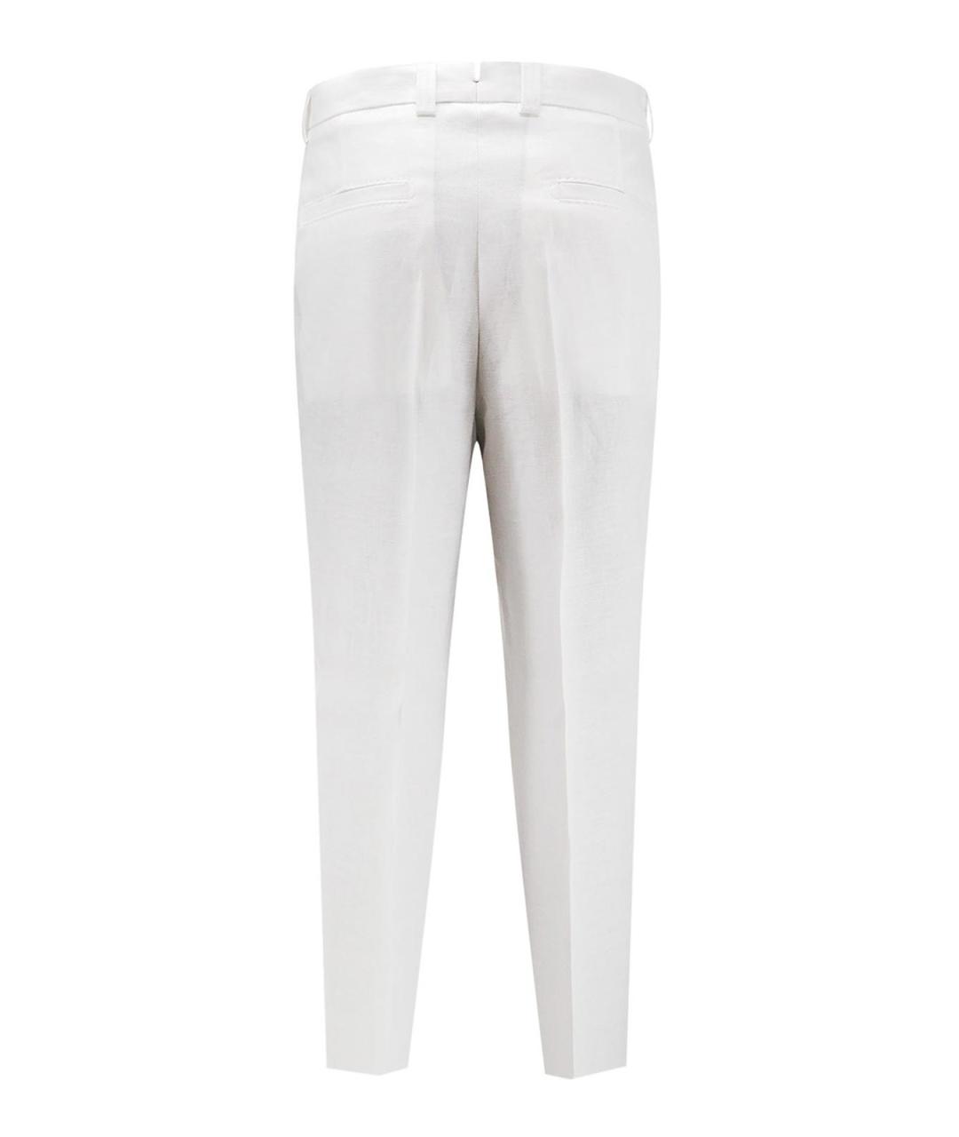 HUGO BOSS Белые льняные повседневные брюки, фото 2
