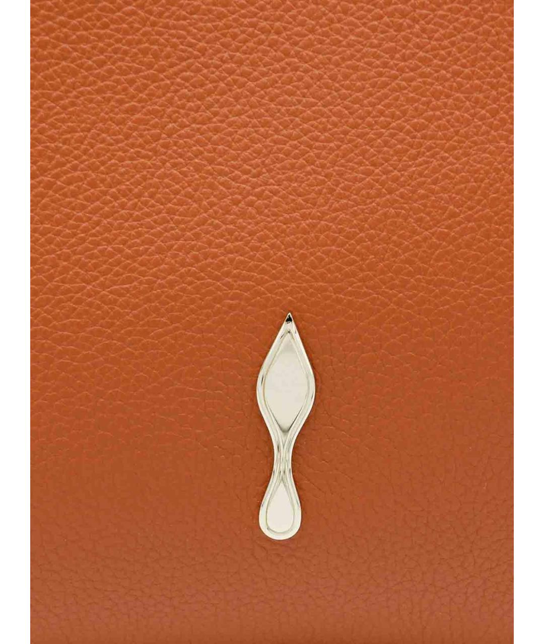 CHRISTIAN LOUBOUTIN Коричневая кожаная сумка тоут, фото 4